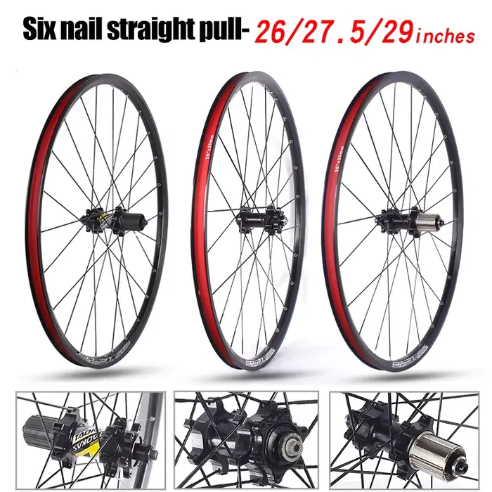 Roue de vélo de montagne en alliage d'aluminium TAOKAS pour frein à disque 26 27,5 29 pouces avec rayons en acier et finition anode colorée pour VTT