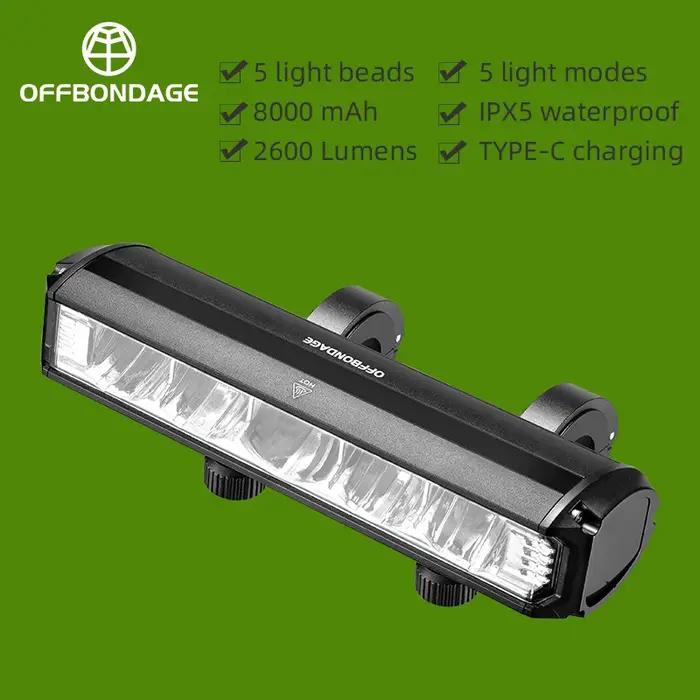 OFFBONDAGE – feu avant de vélo 2600 lumens