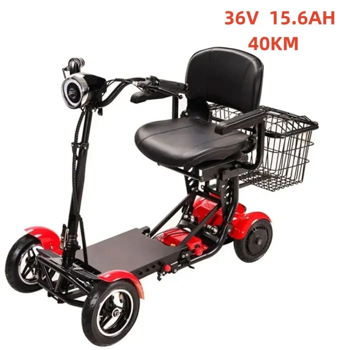 Scooter de mobilité pliable 4 roues pour personnes âgées