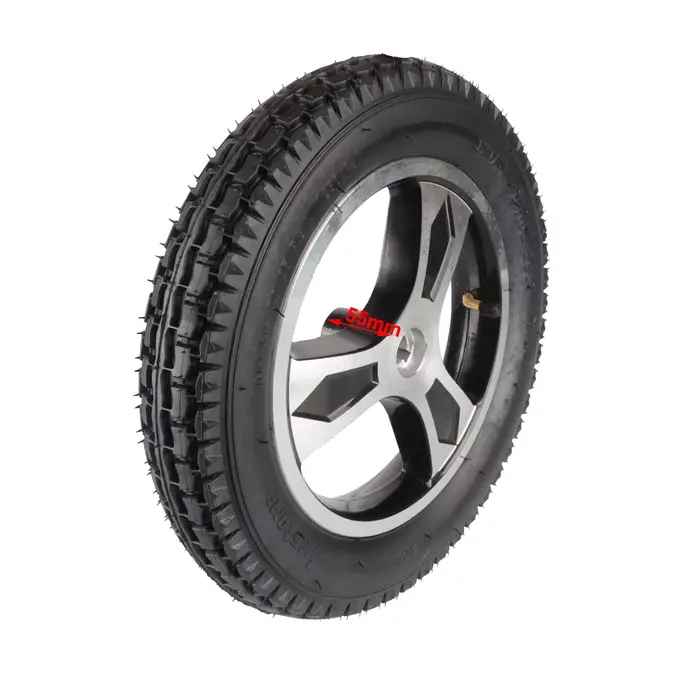 Chambre à Air Pneumatique pour Roues de 12 Pouces, 12 1/2x2, 1/4 (62-203), Moyeu de Roue de 17mm, pour Fauteuil Roulant Électrique, Scooter
