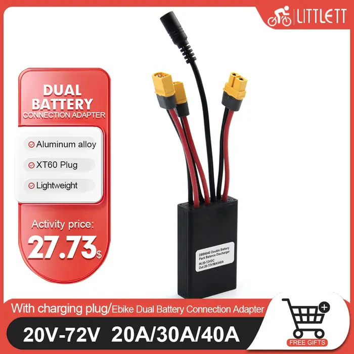 Module de décharge équilibrée de batterie double pour vélo électrique