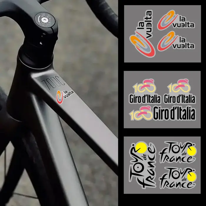 Autocollants de course cycliste 3D UV pour vélos de route