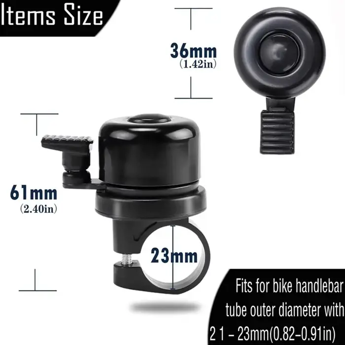 Sonnette de vélo avec support AirTag caché
