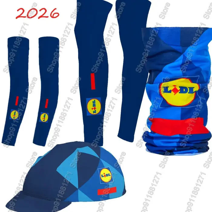 Lidl Cycling Team 2026 jambières Protection UV cyclisme bras plus chaud vélo de route jambe manchon vtt
