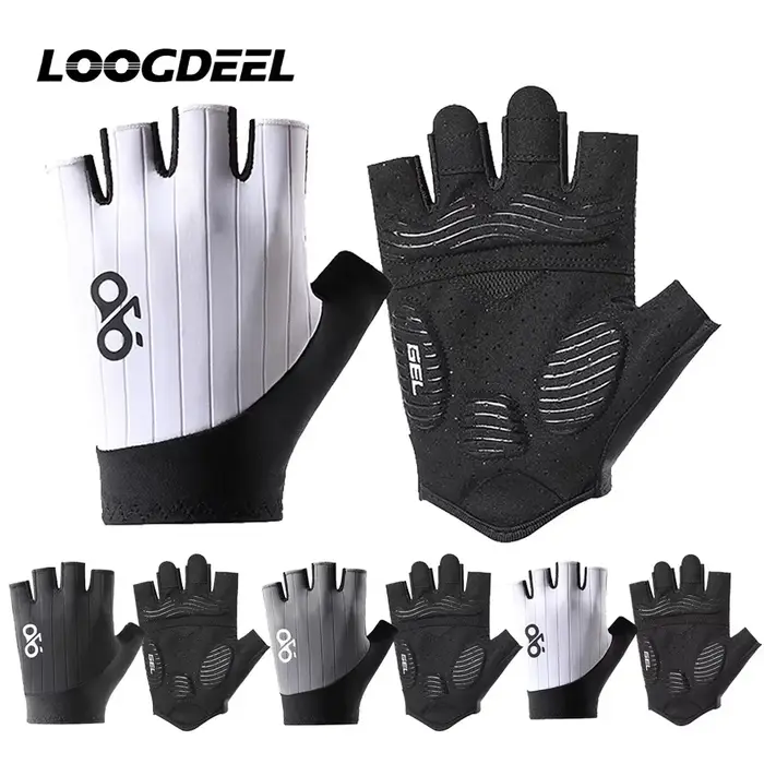 LOOGDEEL Gants de cyclisme mi-doigts pour hommes