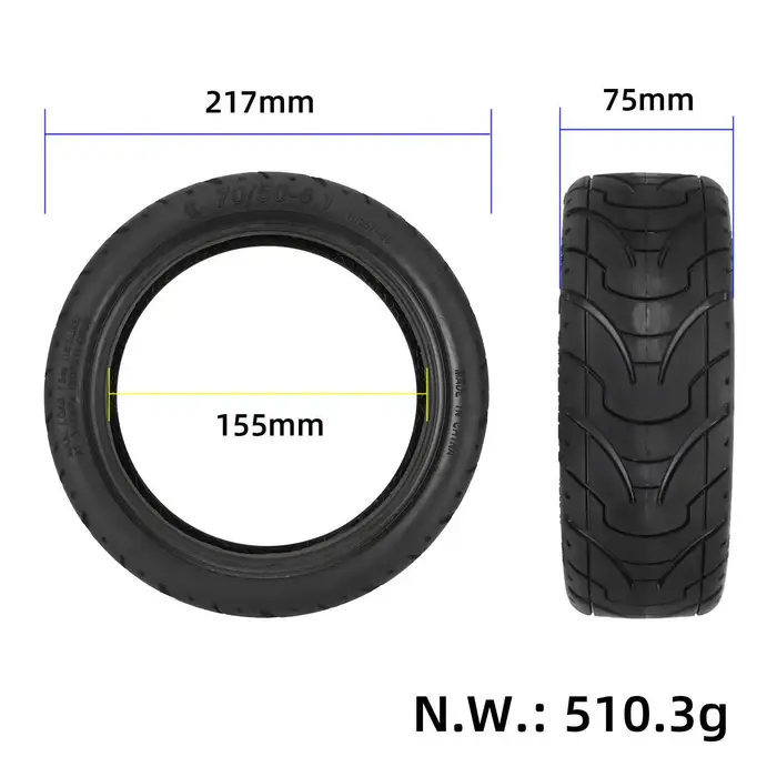 Pneu extérieur 70/50-6.1 et chambre à air intérieure de 8