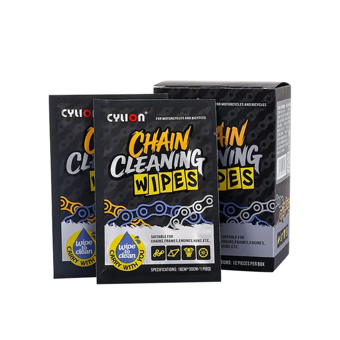 Lingettes de nettoyage de chaîne de vélo réutilisables