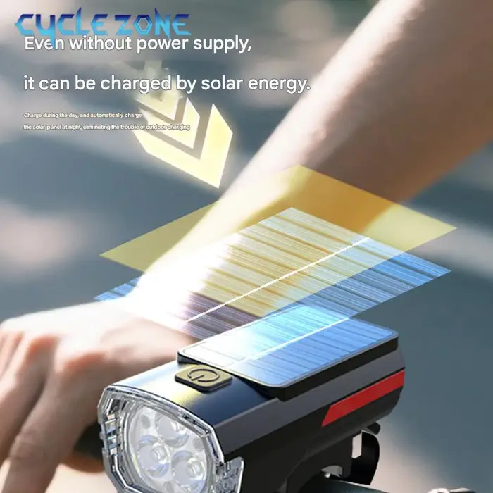 Lampe solaire avant de vélo TYPE-C