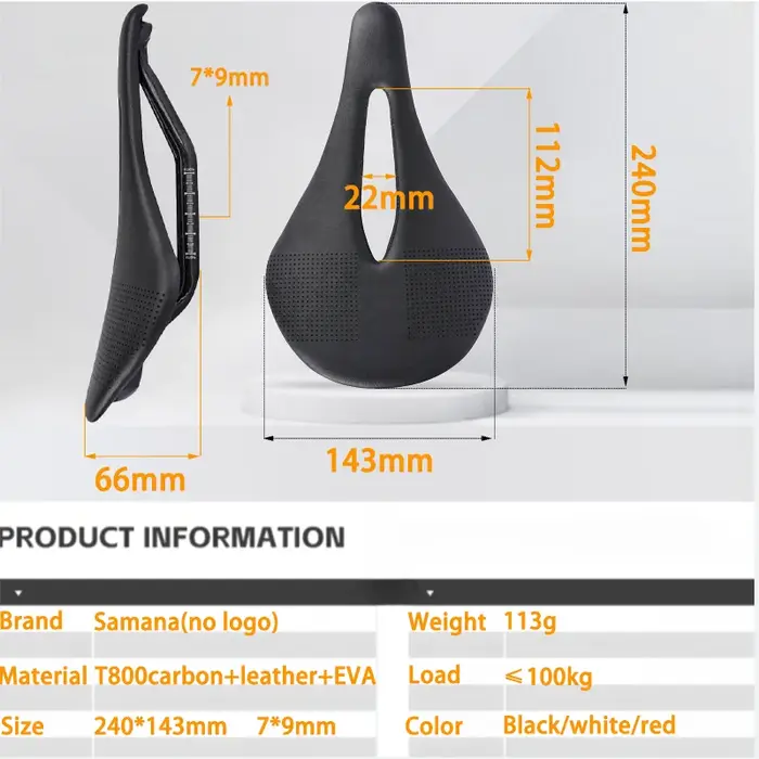 Selle de vtt de route en Fiber de carbone
