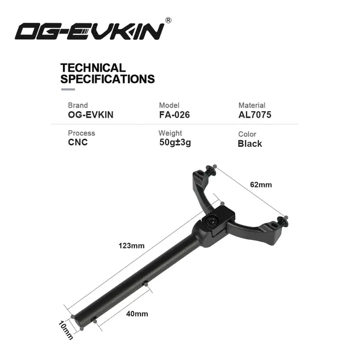 OG-EVKIN FA-026 Support de bouteille de vélo en carbone, extenseur de porte-bouteille en titane pour