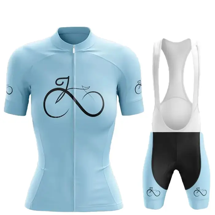 Maillot de cyclisme pour femme manches courtes avec coussinet gel respirant et pantalon en Lycra pour route été