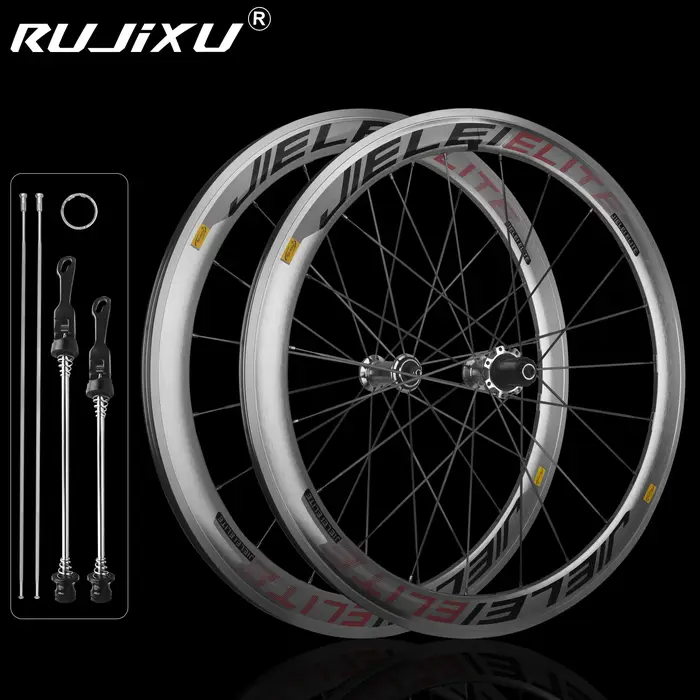 RUJIXU 700C Cadre de jeu de roues de vélo argenté