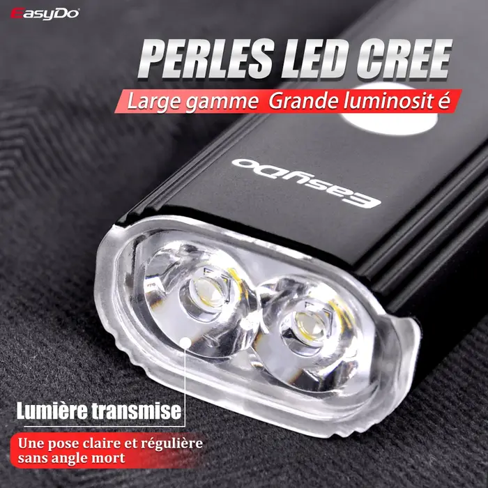 Feu avant de vélo, Rechargeable par USB