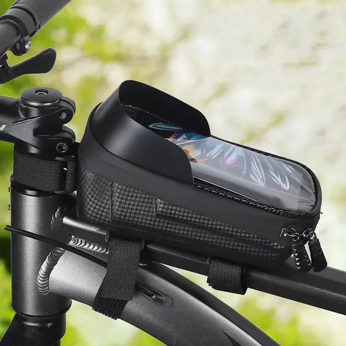 Sacoche de cadre avant de vélo avec sacoche de tube, sacoche de cadre avant de VTT, sacoche de selle avant pour téléphone portable