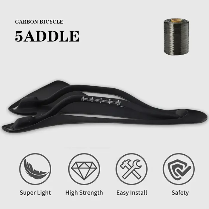 Selle ultralégère en fibre de carbone pour vélo de route et VTT