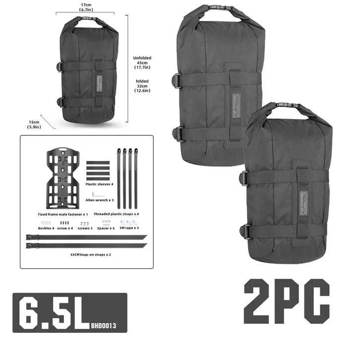 Bal inowalk-Sac de fourche de vélo amélioré à dégagement rapide avec doublure imperméable