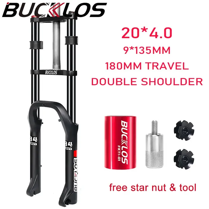 BUCKLOS 20*4.0 fourche de vélo 20 pouces