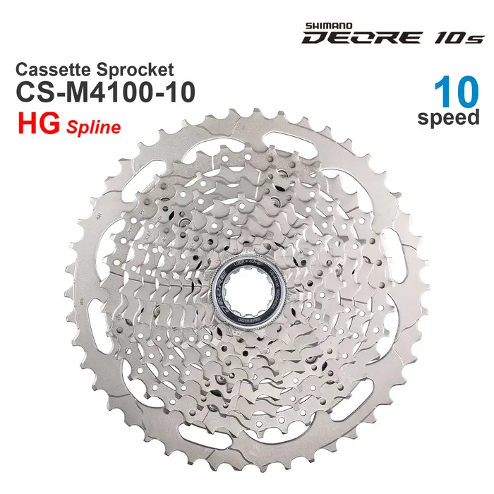 SHIMANO DEORE M4100 Pignon de cassette 10 V CS-M4100 10 vitesses - HYPERGLIDE -11-46T, 11-42TOrigina