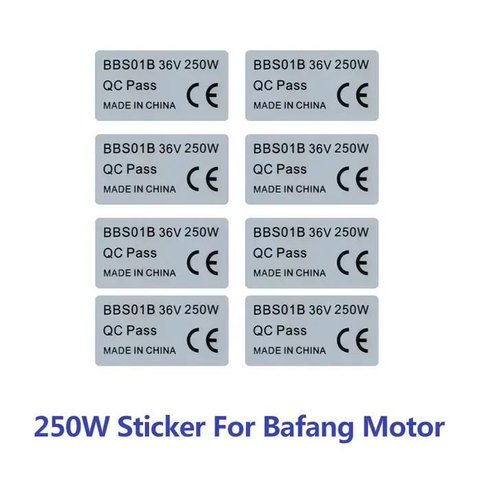 Autocollants de vélo électrique 36V 250W, 6 pièces, pour Bafang BBS01B BBS02B BBHD, moteur d'entraîn