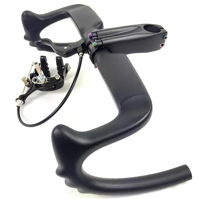 Guidon de vélo de piste en carbone BIKEDOC HB27 nouvelle version avec freins
