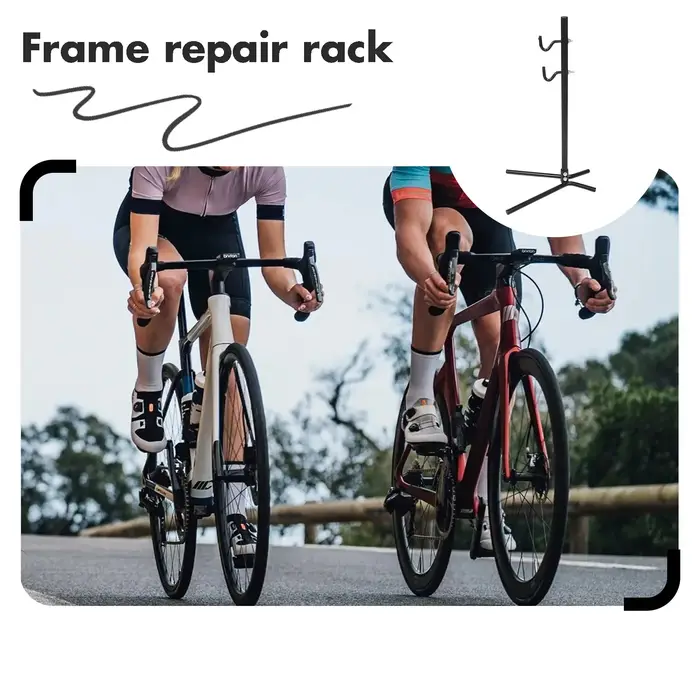Support de réparation de vélo autoportant pliable, hauteur réglable, pour l'entretien et le rangement des vélos de route, VTT et vélos électriques, portable