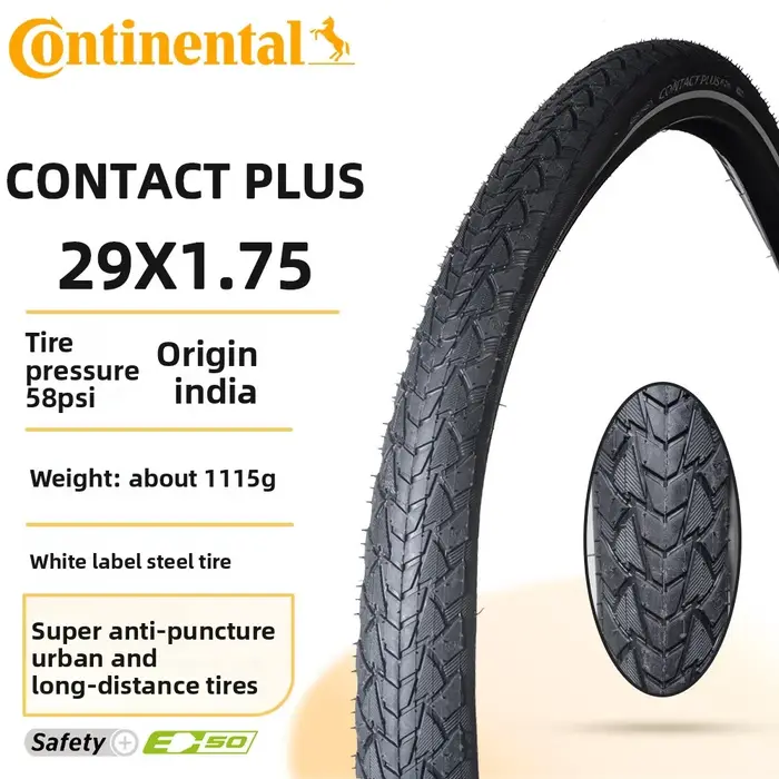 CONTINENTAL CONTACT Plus City Touring vélo pneu 29x1.75 700x47 47-622 29 EBIKE urbain vélo pneu croiseurs vélo accessoires