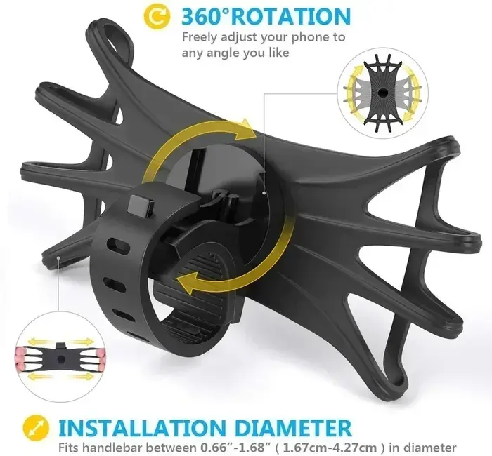 Accessoires universels pour Scooter, Support élastique antichoc en Silicone, Support pour téléphone 