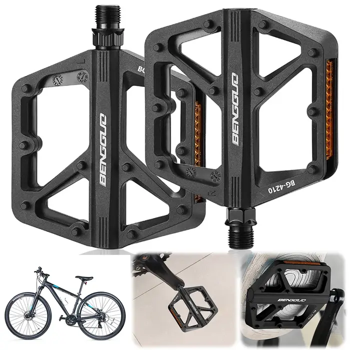 Pédales de vélo en Nylon à Double roulement DU avec réflecteur