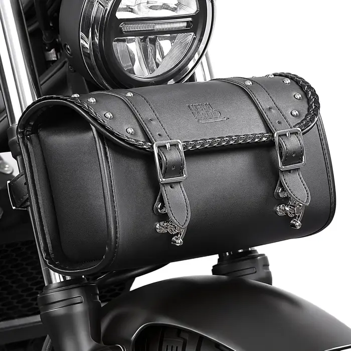 Sacs à outils pour fourche de moto 5L en cuir PU