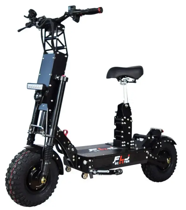 FLJ K14 14 pouces 8000W 60V gros roues skateboard scooter électrique avec poignée courte vitesse rap