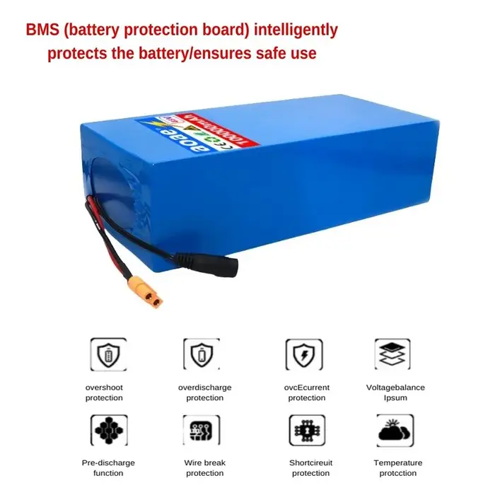 đ Batterie au lithium 100% 18650 originale 48V 100Ah 13s6p
