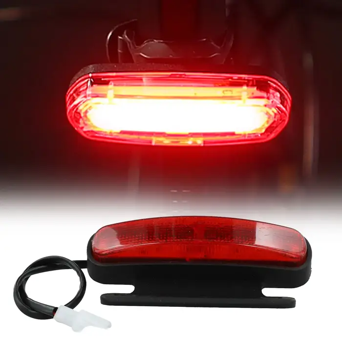 Feu arrière de vélo électrique à batterie lithium, éclairage de sécurité LED pour la conduite noctur