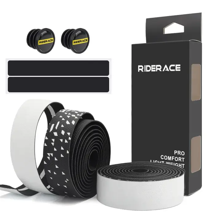 RIDERACE bandes de guidon de vélo Absorption des chocs confortable EVA + PU souple pour bande de gui