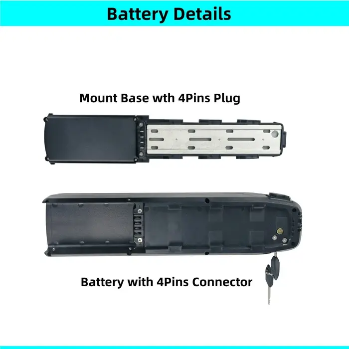 Batterie de vélo électrique de montagne Finbike M10 36v 10.4Ah 10Ah 13Ah 15Ah 16Ah 17.5Ah 48v