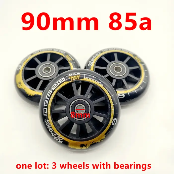 Roues de trottinette 90mm 100mm 110mm 85A avec roulements 3 roues/lot
