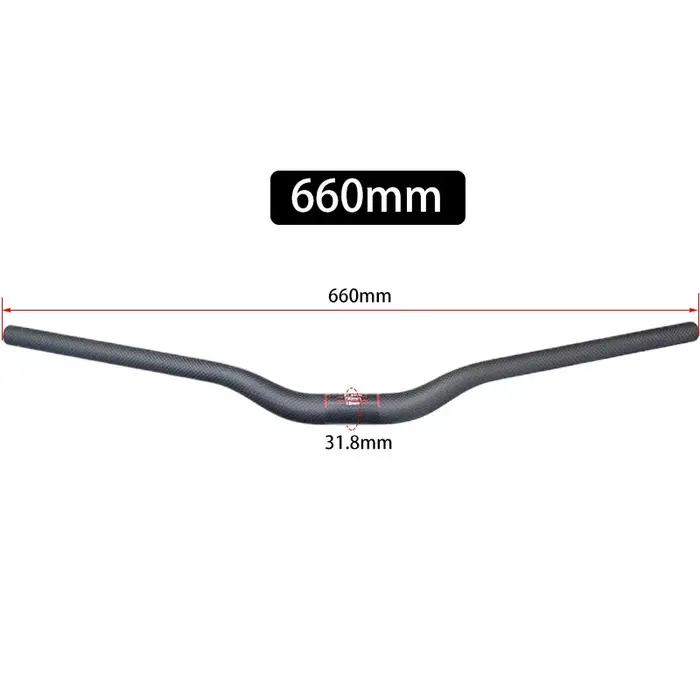Nouveau guidon de vélo de course tout carbone Matt 3K pour VTT, 90 mm de hauteur, 25 mm de recul, 31
