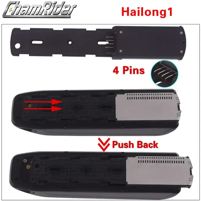 ChamRider Original 48V 36V 52V batterie de vélo électrique 24ah Hailong Max 50A BMS 500W 1000W 1500W
