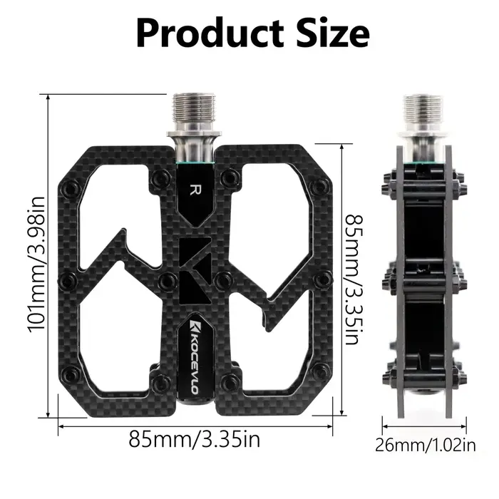 Pédales de vélo ultralégères en fibre de carbone