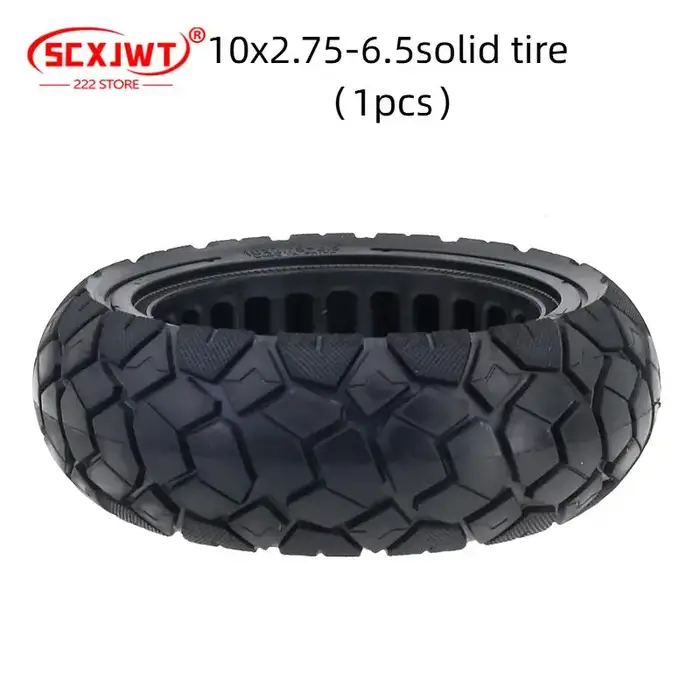 Nouveau pneu solide tout-terrain 10X2.75-6.5 pour trottinette, pneu solide alvéolé sans chambre à ai