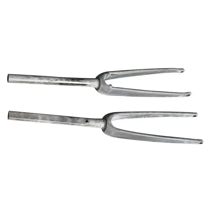 Fourche de vélo de route en fibre de carbone V3Rs 28.6mm avec supports de freins à disque pour roues 18-22 pouces en jaune rouge ou gris clair