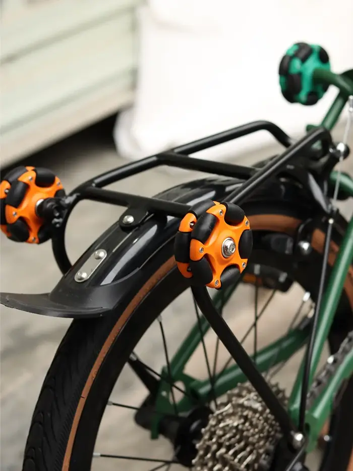 Roue auxiliaire universelle pliable Carston pour vélo, rotation 58 cm, adaptée aux roues de poussée rotatives