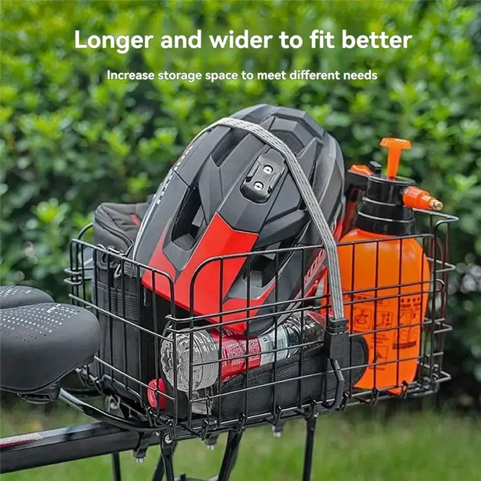 Panier de vélo avant/arrière, panier de vélo pliant avec sac de doublure amovible pour vélo rapide