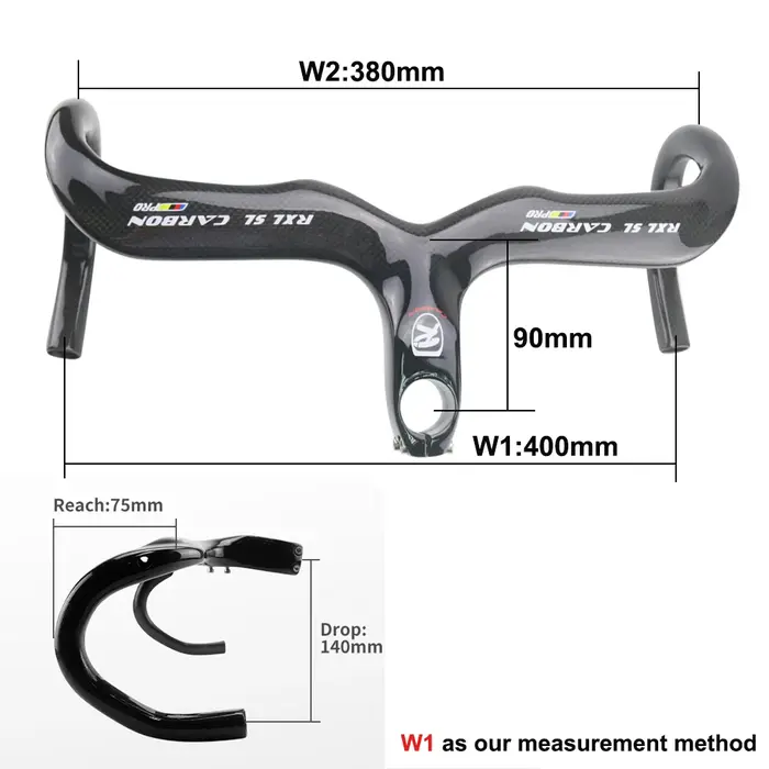 guidon de route carbone,cintre velo route carbone,28.6mm cintre carbone velo route,Routage interne,3
