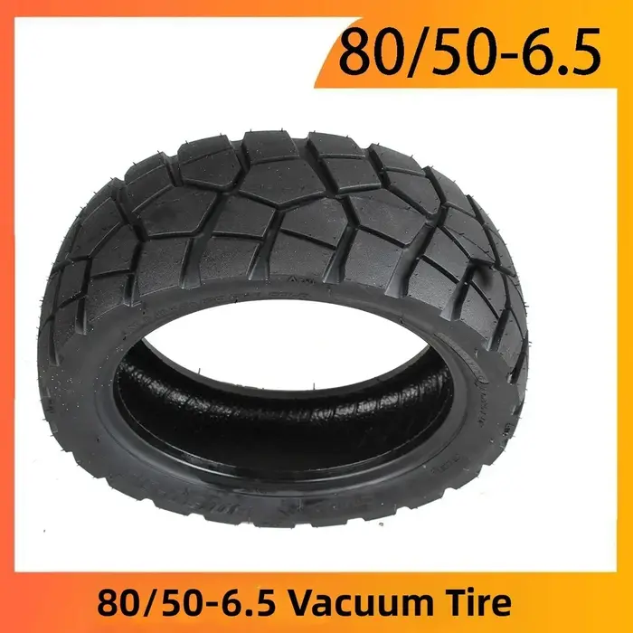 Pneu pour trottinette électrique 10 pouces 80/50-6.5, modèle tubeless conçu pour une stabilité sur l
