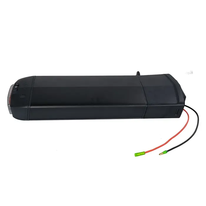 Batterie vélo électrique support arrière lithium 24V 36V 48V haute capacité 10.4Ah à 24Ah coque alliage aluminium robuste pour moteur 250W 350W 500W