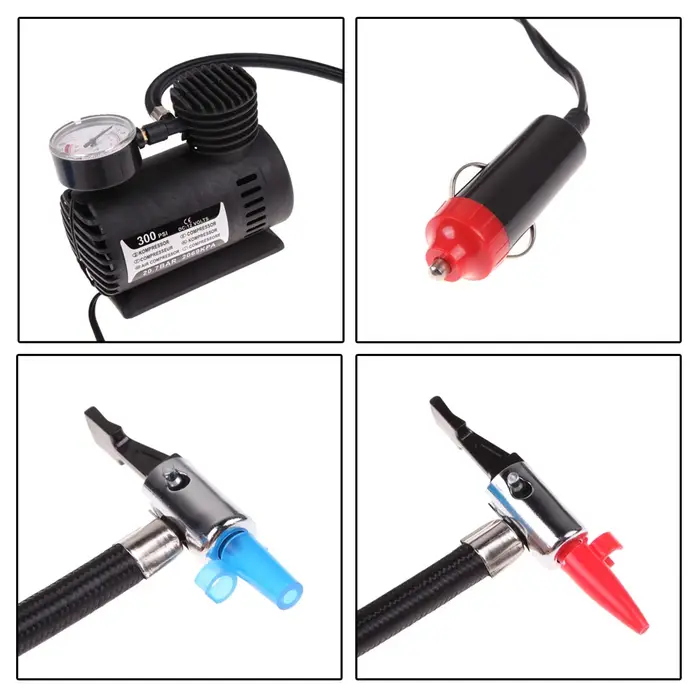 Pompe à pneus intelligente 12V avec manomètre