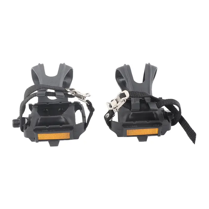 1 paire de pédales de vélo en nylon avec sangles de fixation pour vélos de montagne Fixie, accessoir