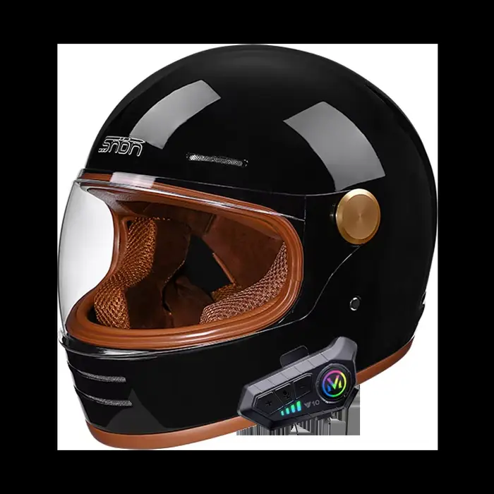 Casque de moto rétro avec certification DOT