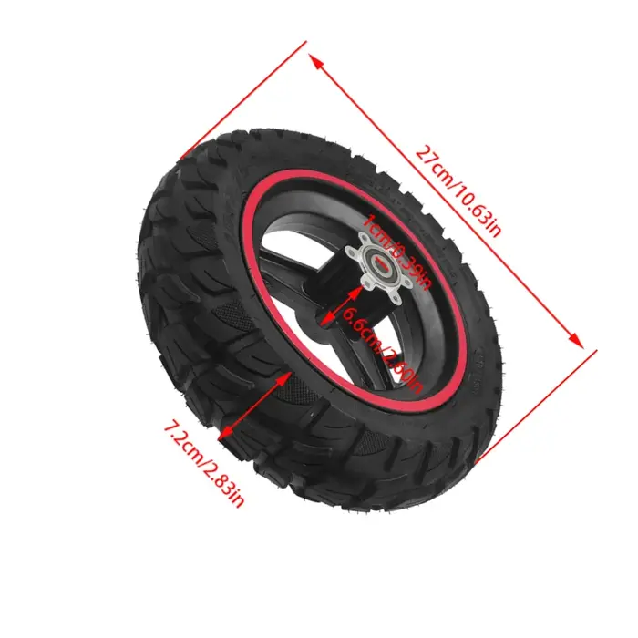 Pneus tubeless de 10 pouces conçus pour les roues de trottinettes électriques tout-terrain