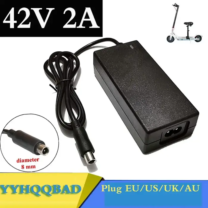 Chargeur de batterie pour Scooter électrique Xiaomi Mijia M365, 42V 2a, adaptateurs d'alimentation, 